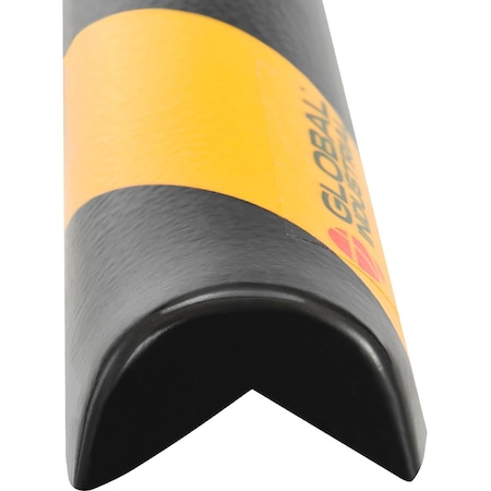 90-Degree Rounded Corner Bumper Guard, Type A, Black/Yellow, 39-3/8L